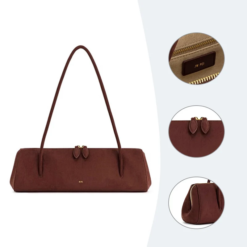 sac baguette français à une épaule pour femmes, sac sous les bras rétro de niche à une épaule, sac à bandoulière simple haut de gamme