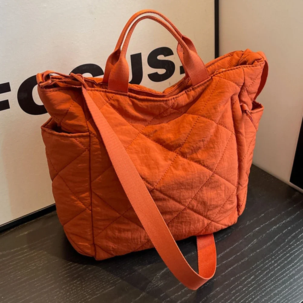 sac fourre-tout matelassé pour femmes, sac à bandoulière léger et moelleux, grand sac à bandoulière rembourré, sacoche de voyage, sac de shopping d'hiver