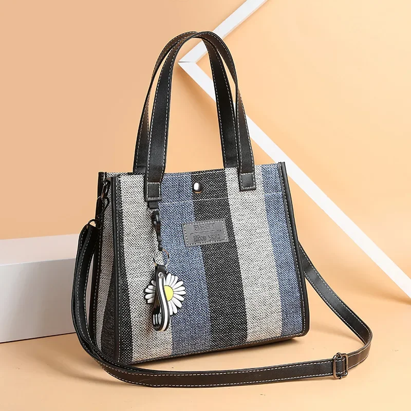 sacs de messager de mode pour femmes, sac à main de créateur pour dames initié, solide, grande capacité, décontracté, toile, femme initiée