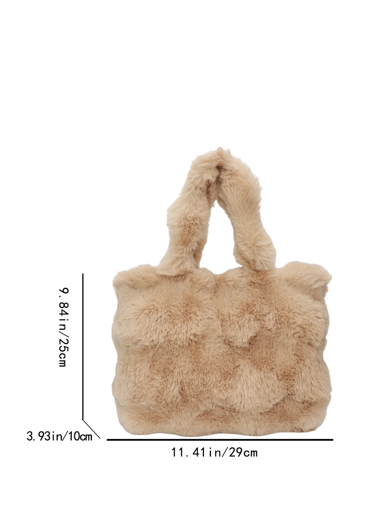 sac en peluche pour femmes, nouveau style, fourre tout tendance de grande capacité, sac à main élégant pour un usage quotidien