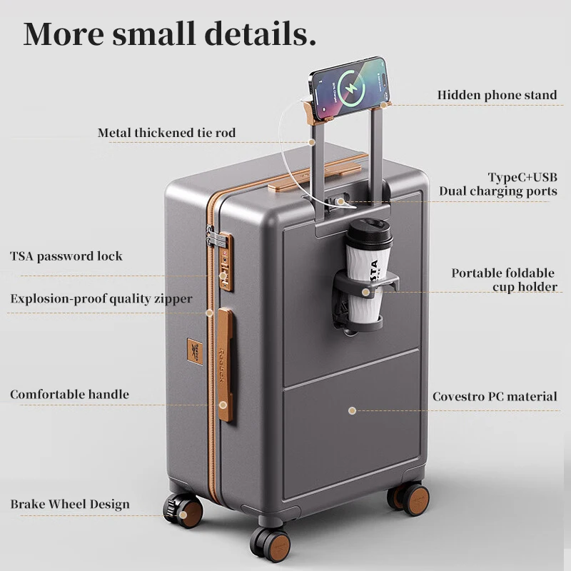 bagage à main de 20 po – valise à roulettes ultralégère pour pc, résistante aux chocs et adaptée aux voyages