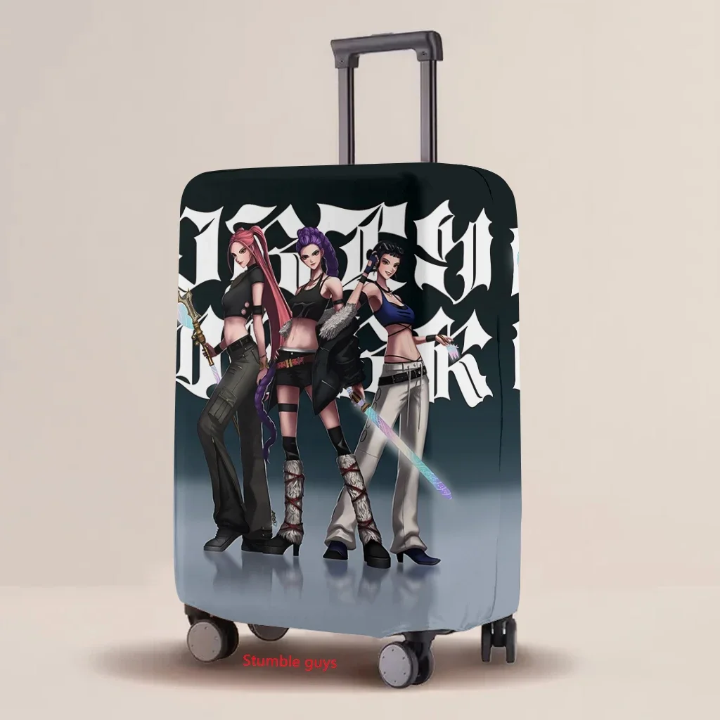 kpop demon hunters housse de protection pour bagages élastique multi tailles imprimé dessin animé tailles de valise universelles ​