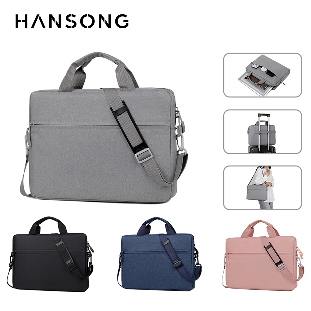 sac à manches pour ordinateur portable 14 15.6 pouces, étui pour macbook air pro tablette, sac de transport de voyage portable étanche, sac à main pour ordinateur
