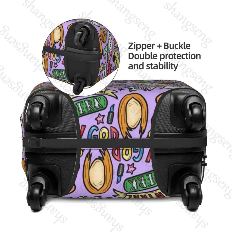 housse de protection élastique pour bagages, série télévisée friends, moments emblématiques, combinaison à fermeture éclair pour sac de 18 à 32 pouces, housses de valise, chariot de voyage