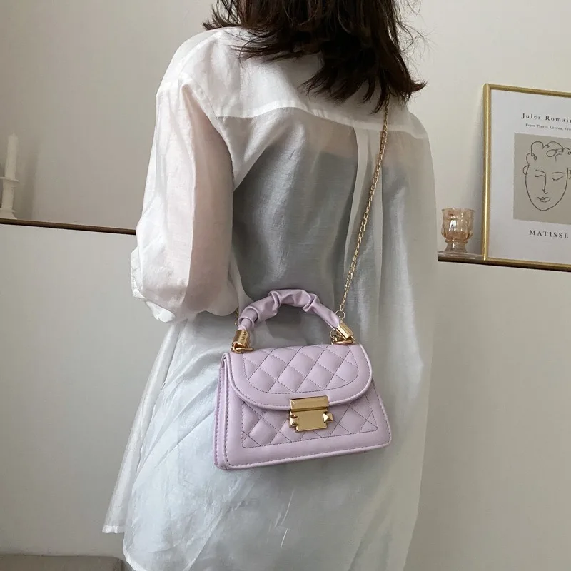 sac à main classique à la mode, petit carré, à bandoulière, pour femme