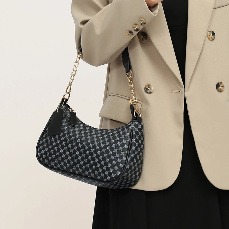 sac à bandoulière simple vintage à la mode pour femmes, sac à bandoulière baguette classique polyvalent et élégant, épaule unique exquise