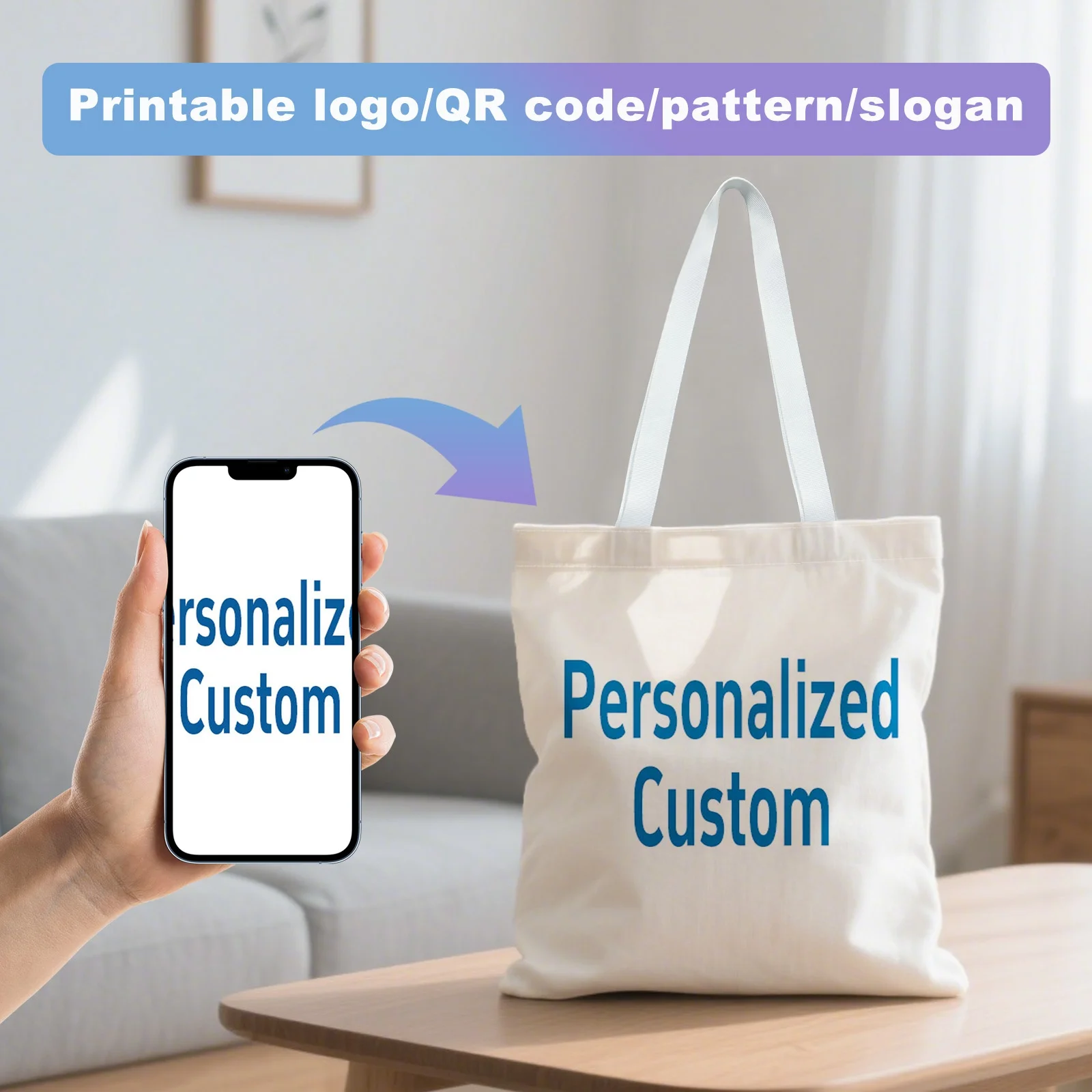 sacs fourre tout, sacs en toile avec motifs et texte de logo personnalisés, sacs à provisions pliables, sacs en toile avec logo imprimé adaptés aux campagnes publicitaires, sacs à main personnalisés pour femmes comme cadeaux d'anniversaire, sacs cadeaux de demoiselle d'honneur de mariage, souvenirs ou souvenirs de fête