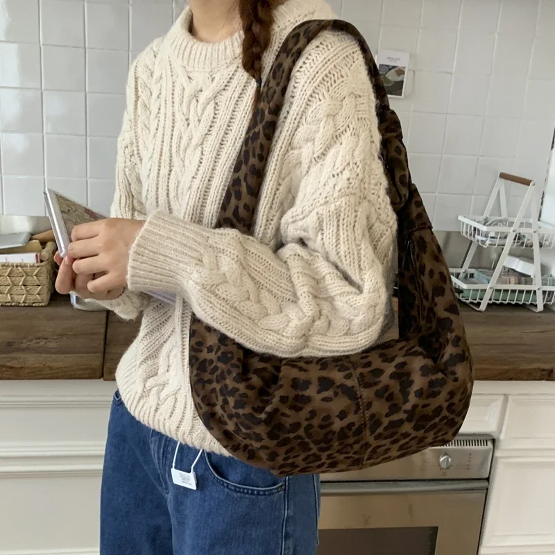 sac à bandoulière imprimé animal demi lune sacs à bandoulière pour femmes sacs à main et sacs à main de créateur de mode sac hobo léopard vintage