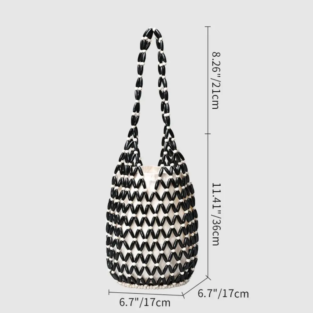 sac à main tissé bohème tendance pour femme, sac à main ajouré fait à la main, design exquis, sac à main de plage d'été, saison d'été
