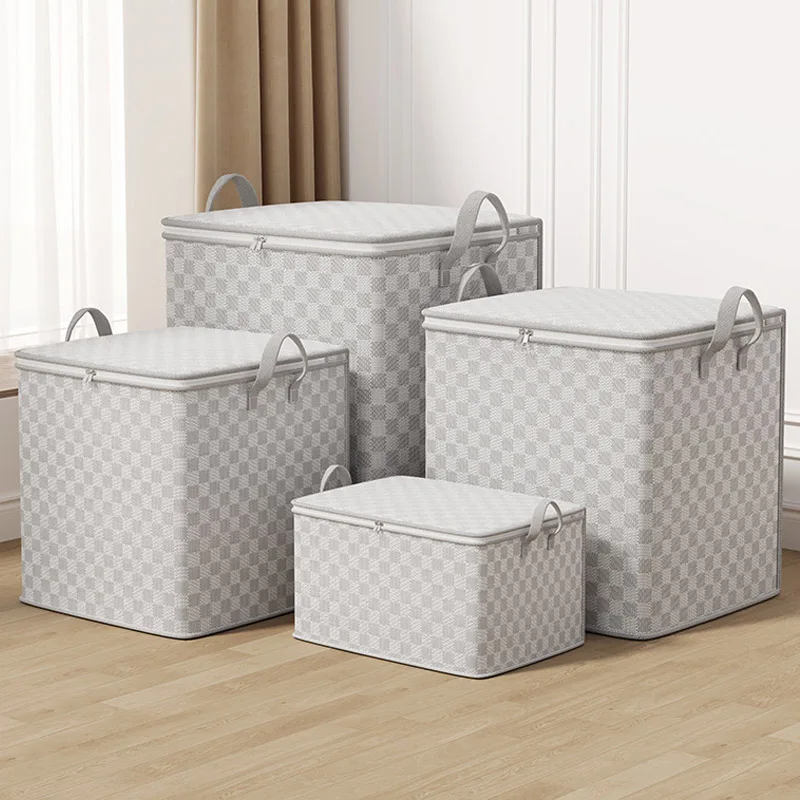 Sac de rangement de couette pliable de grande capacité, tissu Non tissé, organisateur de rangement à domicile, sac de couette de rangement mobile anti-poussière 1 pièces