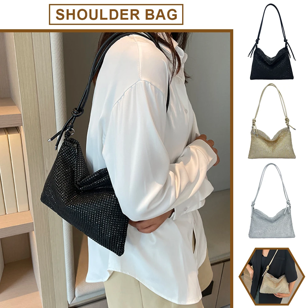 sac à bandoulière à paillettes pour femme, sac à main élégant, fourre tout à la mode, sangle polyvalente réglable, sac à main habillé formel, pochette chic, rotterdam kle