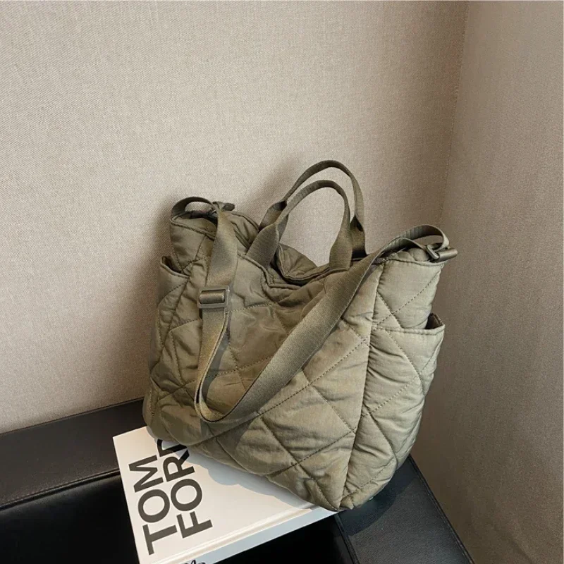 sacs fourre tout en coton de grande capacité pour femmes, sac latéral initié, sacs de shopping en coton space shop, fourre tout mignons pour dames, hiver 2023