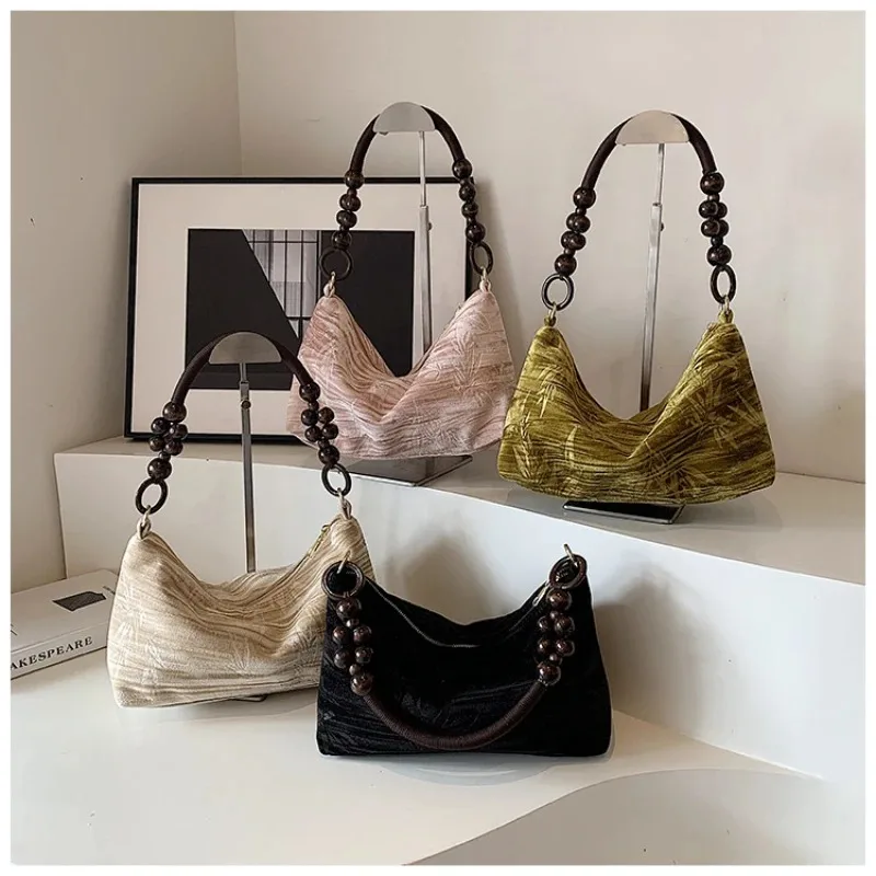 sacs fourre tout pour femmes 2025 petite mode coréenne épaule shopper marque dames toile de luxe concepteur rétro femme sac à main sacs à main