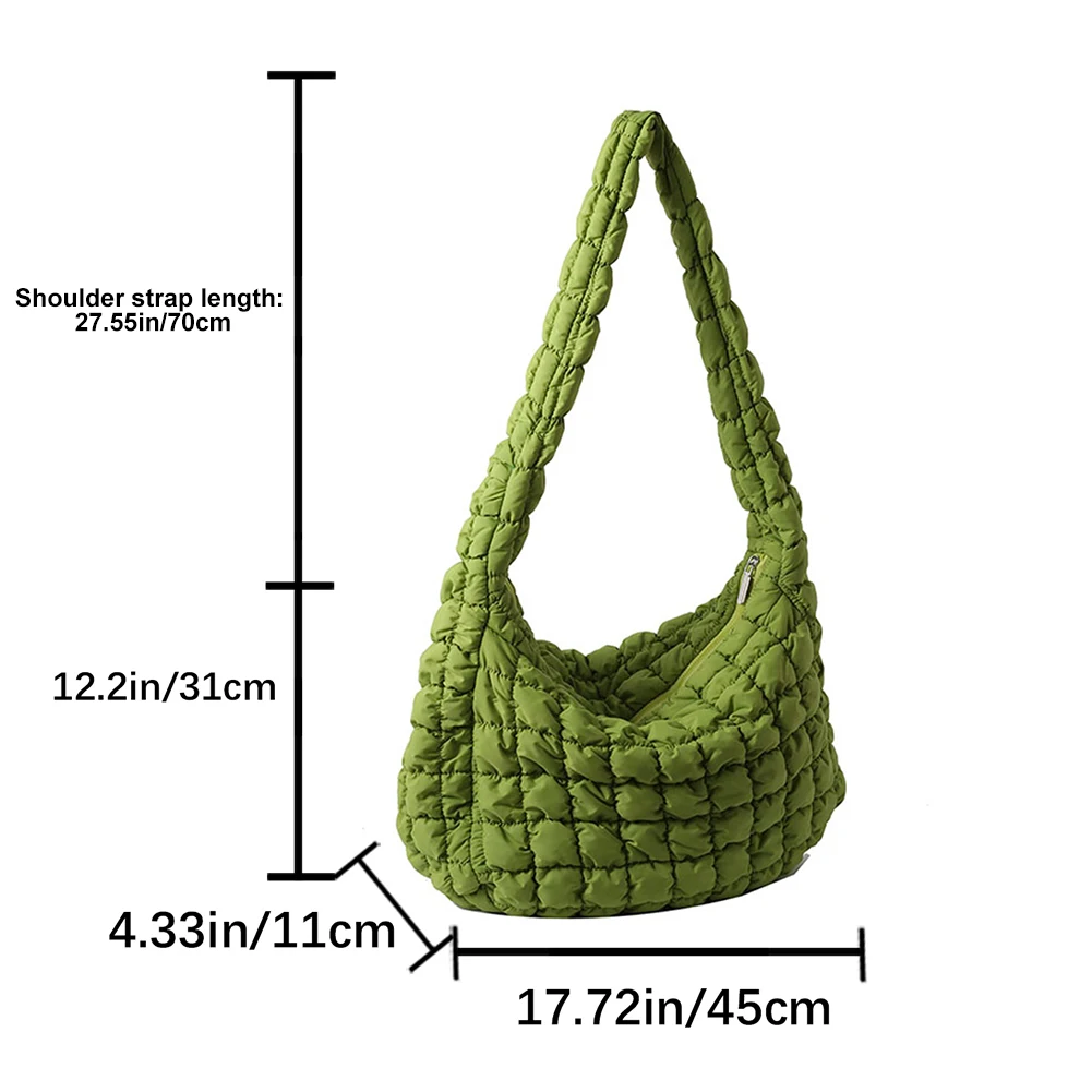 sac à bandoulière rembourré matelassé pour femme, moteurs plissés, sacs initiés au nuage, grande capacité, fourre tout, sac à bandoulière en duvet bergame