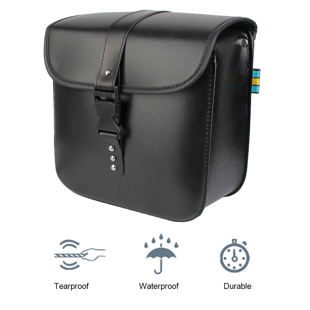 sac à outils de rangement de moto en cuir pu, sacoche de selle latérale, valise de bagage de queue de moteur, précieux de voyage