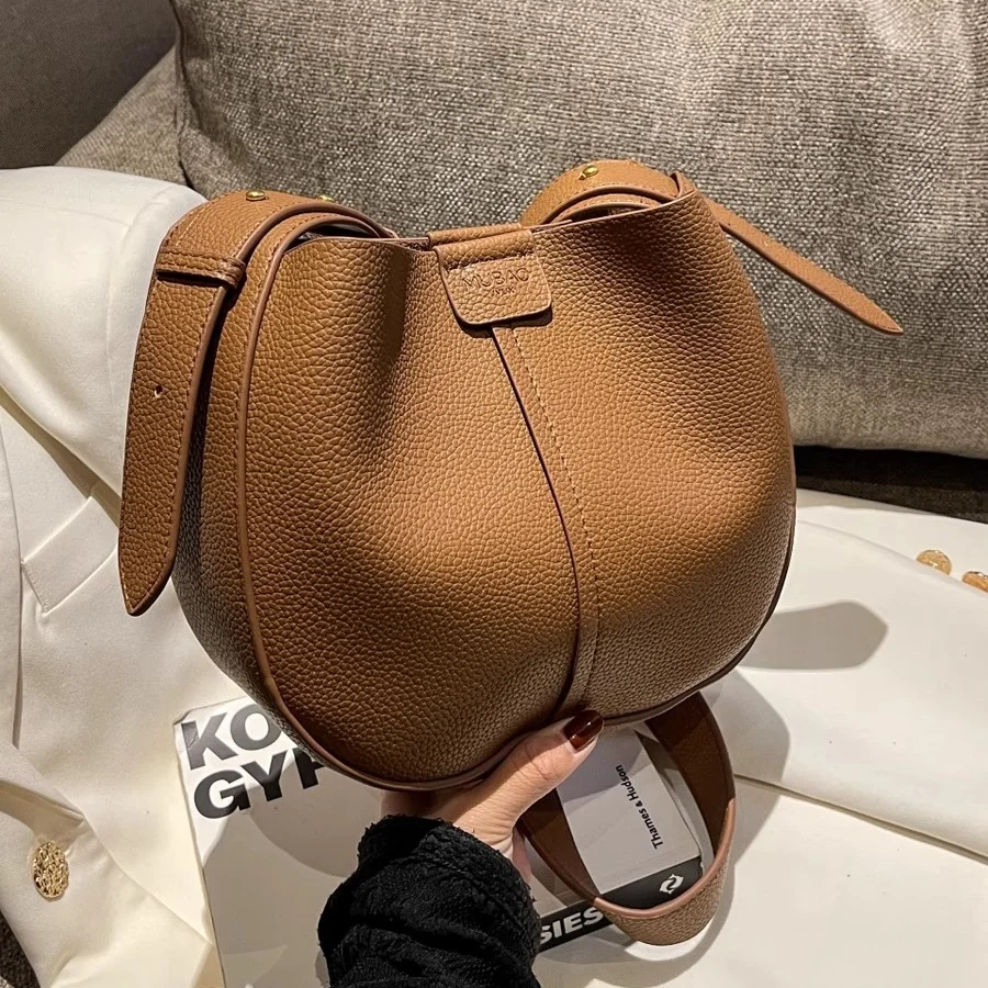 sacs à main vintage pour femmes, sac à bandoulière en cuir pu souple avancé, fourre-tout seau de grande capacité, large sangle unique