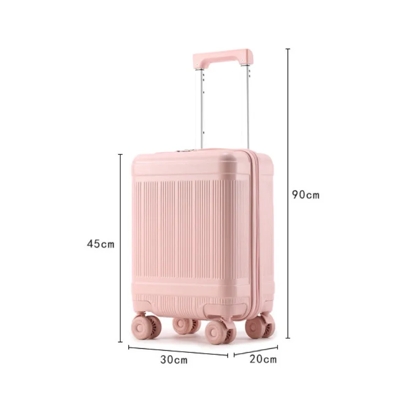 valise à main légère de 16 pouces pour budget airlines, bagage de cabine pour femme avec 360 roues amovibles et serrure tsa