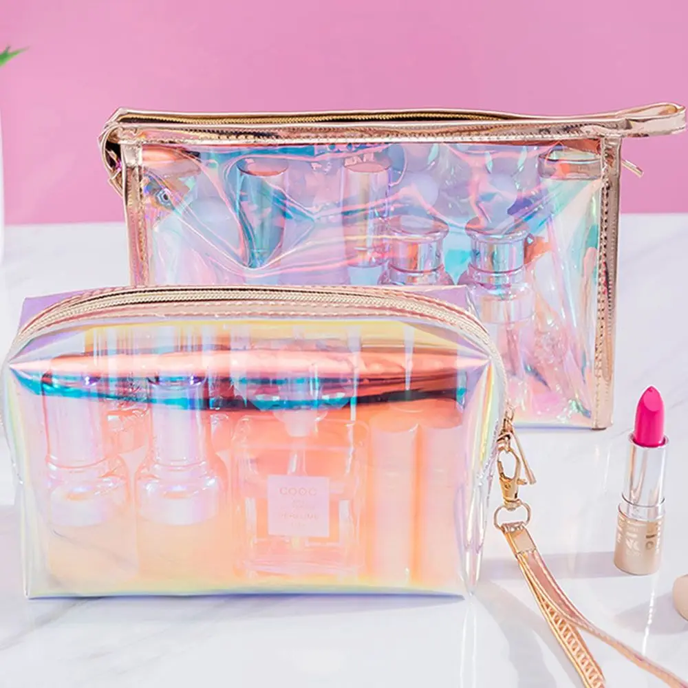sac de rangement pour pinceaux de maquillage, fourre tout, sac de lavage transparent pour femmes, pochette de maquillage à fermeture éclair, organisateur de toilette, sac à cosmétiques de voyage