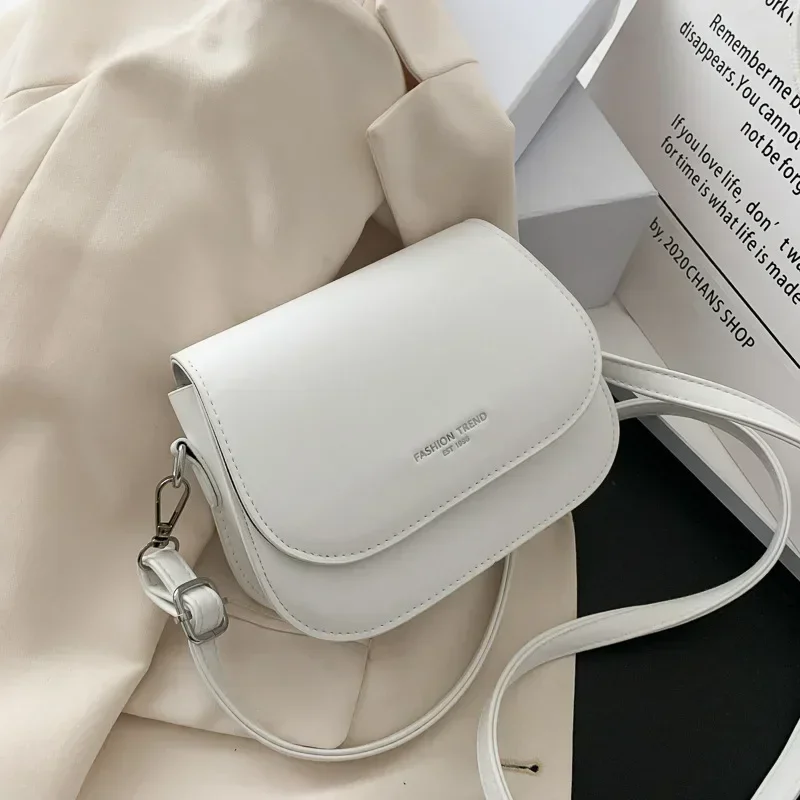 Chimmatéridle-Sac à bandoulière en cuir PU pour femme, sac messager à rabat, sacs à main simples et solides, sacs à main à la mode, poudres
