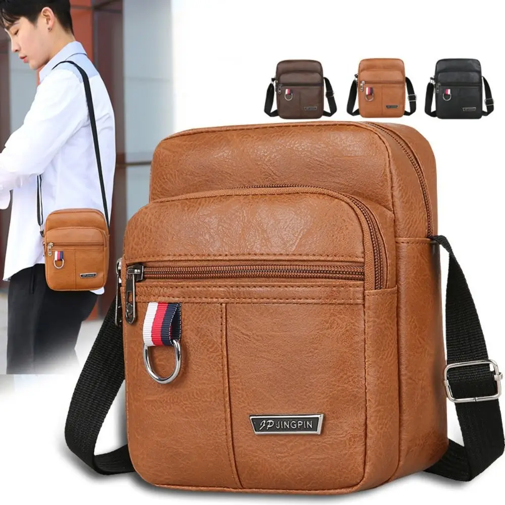 sac à bandoulière en cuir pour hommes, sacoche à bandoulière de grande capacité, sacs à main multifonctionnels