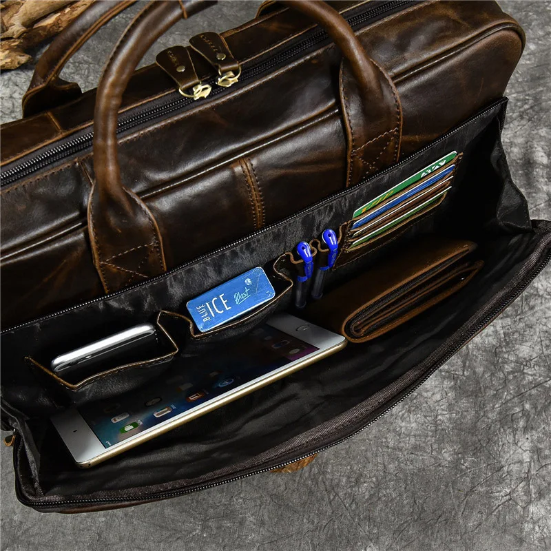 sac à main de luxe en cuir group pour homme, Étui à bombes de voyage, pour ordinateur portable d'affaires, grands sacs de messager