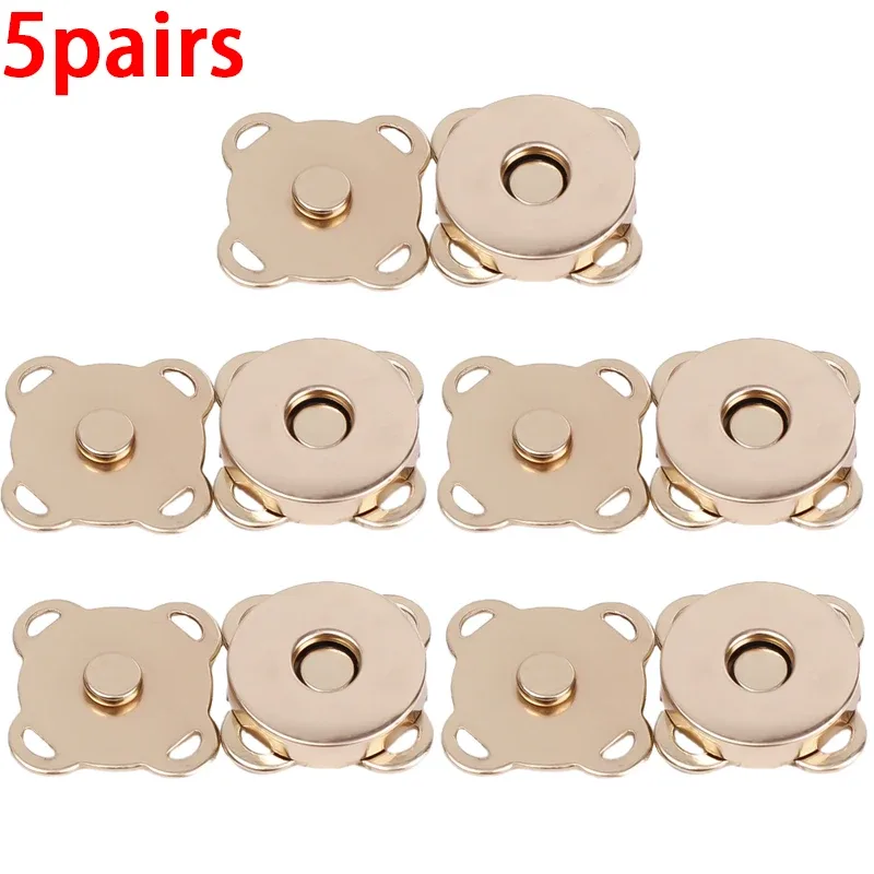 fermoirs magnétiques en métal pour couture, 14/18mm, pour sac à main, bricolage, cadenas, épingles à fleur de prunier, lèvent artisanaux pour vêtements