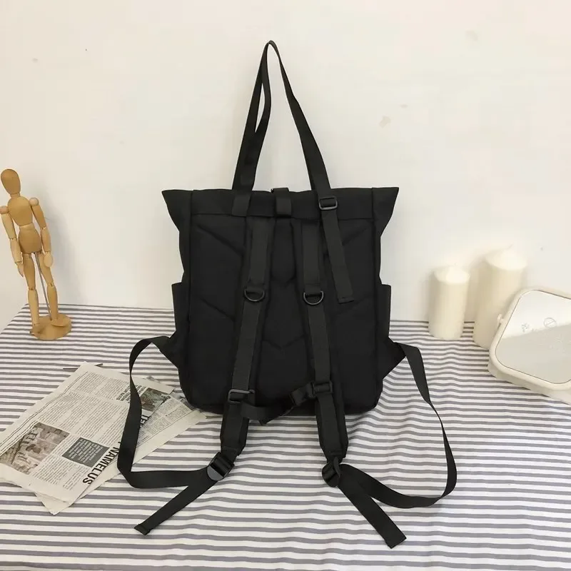 sacs ita en nylon de style japonais pour femmes, sac à dos d'école à fenêtre transparente, grande capacité, affichage de broches, sac à bandoulière de voyage extérieur itabag