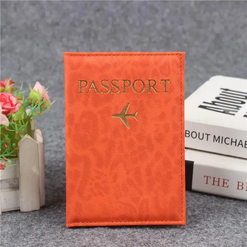 housse de passeport en cuir pu pour hommes et femmes, organisateur, porte-cartes de protection, couvertures de documents d'identité, étui de passeport de voyage, 1 pièce【smq】