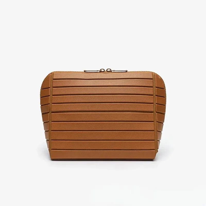 namchebarwa – sac de rangement en pvc rayé pour femmes, pochette de rangement pour articles de toilette de voyage en plein air, grande capacité, sac à cosmétiques de voyage portable
