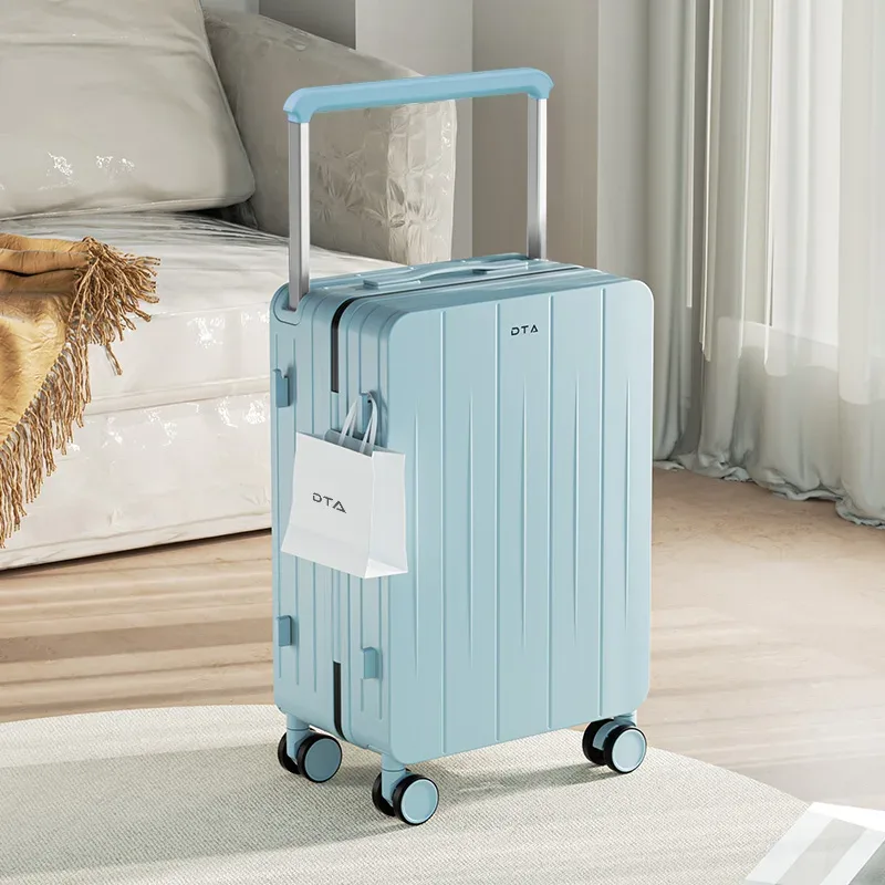 bagage femme 20 "petit boîtier de chariot nouvelle valise haute apparence niveau voyage 24 étui en cuir rose clair