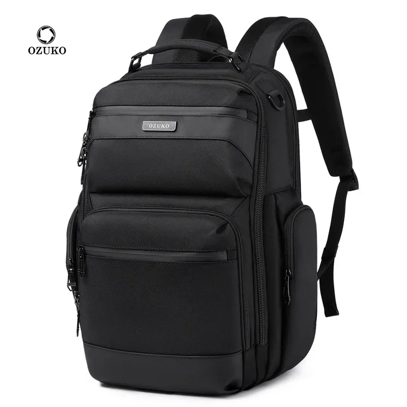 ozuko – sac à dos étanche multifonctionnel pour hommes, sac à dos pour ordinateur portable 15.617.3 pouces, grande capacité, sac d'extérieur pour les déplacements domicile-travail