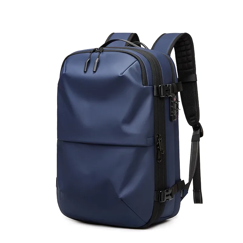 sac à dos de voyage pour hommes, sac à dos à compression sous vide pour ordinateur portable de 17 pouces, sac à dos d'affaires de grande capacité, sac à dos d'école, sac à dos de randonnée extensible