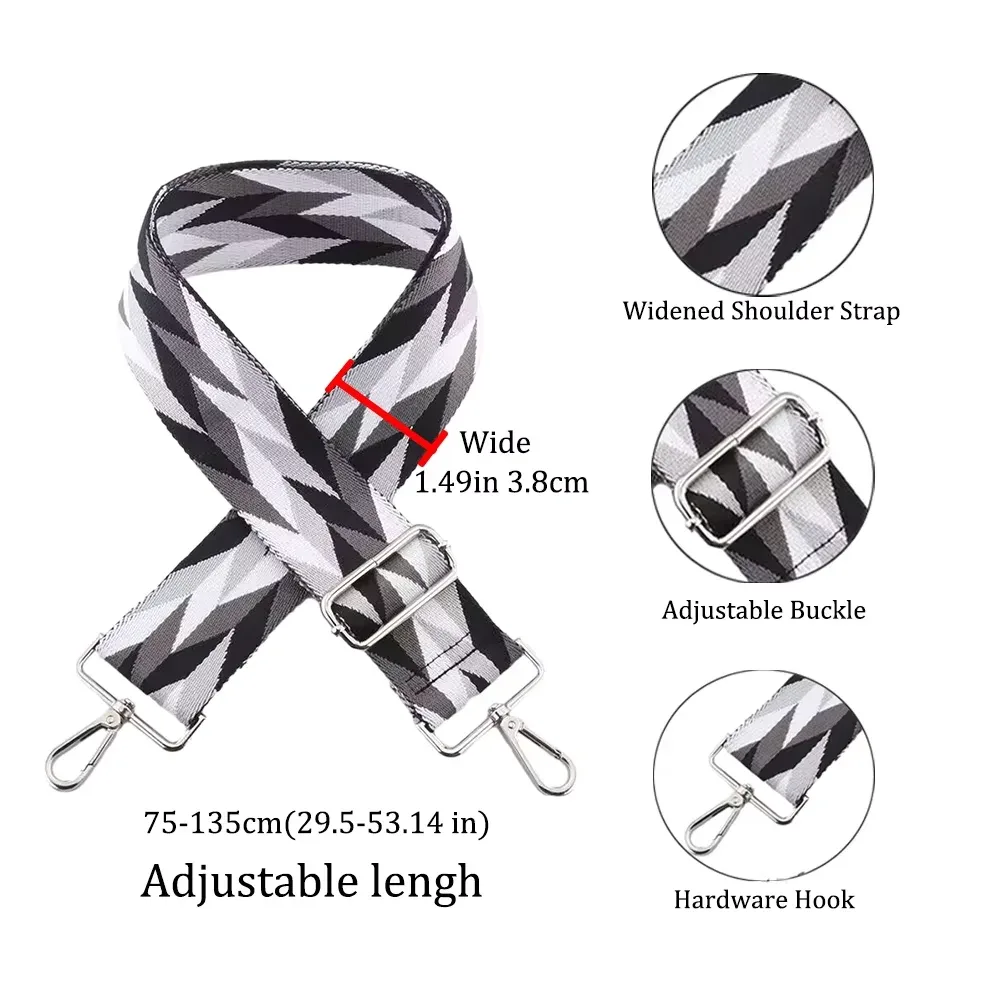 sangle de sac à bandoulière de 3,8 cm, nouveau style, couleur unie, polyvalente, accessoires pour sacoche, sangle de sac à bandoulière simple