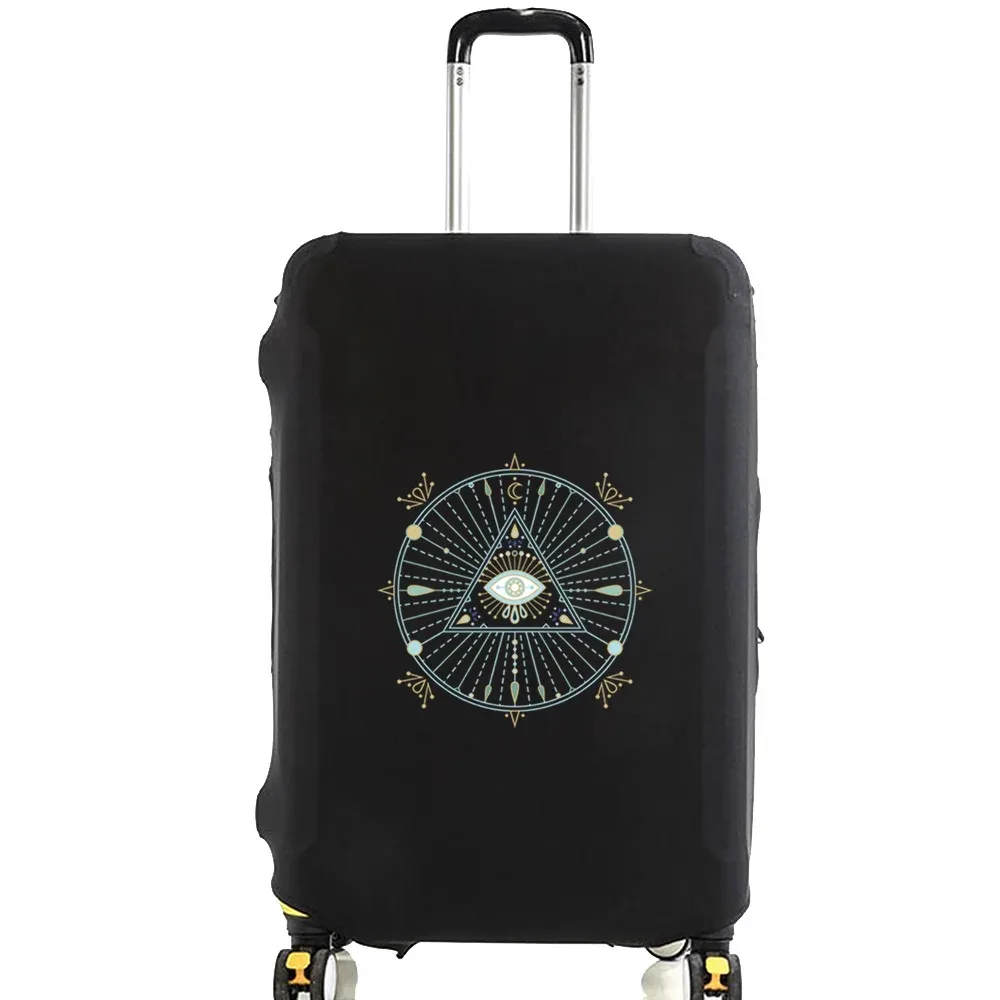 juste de bagage unisexe avec motif de série d'images blanches, sacs à poussière élastiques, valise à roulettes, étui à la mode, accessoires de voyage, 18 "-28"