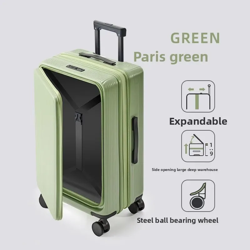 klqdzms bagage extensible abs + pc valise d'embarquement 20 "22" 24 "26" 28 pouces bagage de grande capacité valise de voyage à main pour femme