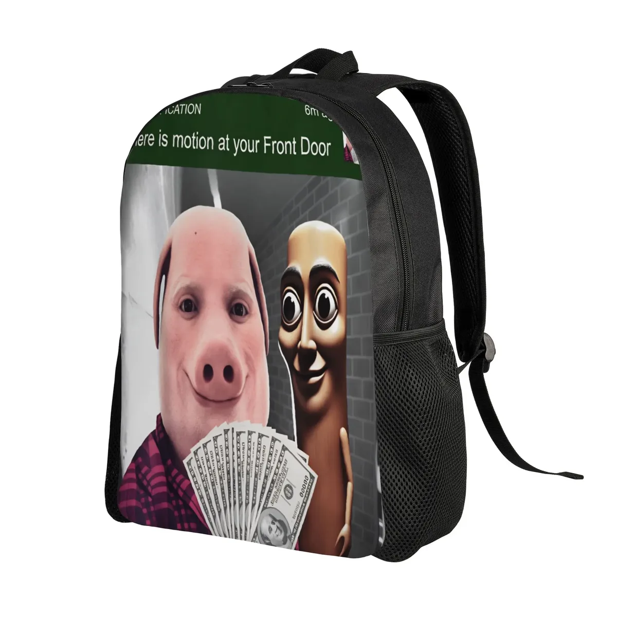 sac à dos fantaisie tung tung tung sahur john pork pour garçon, grands sacs d'école de voyage, sac à dos coloré