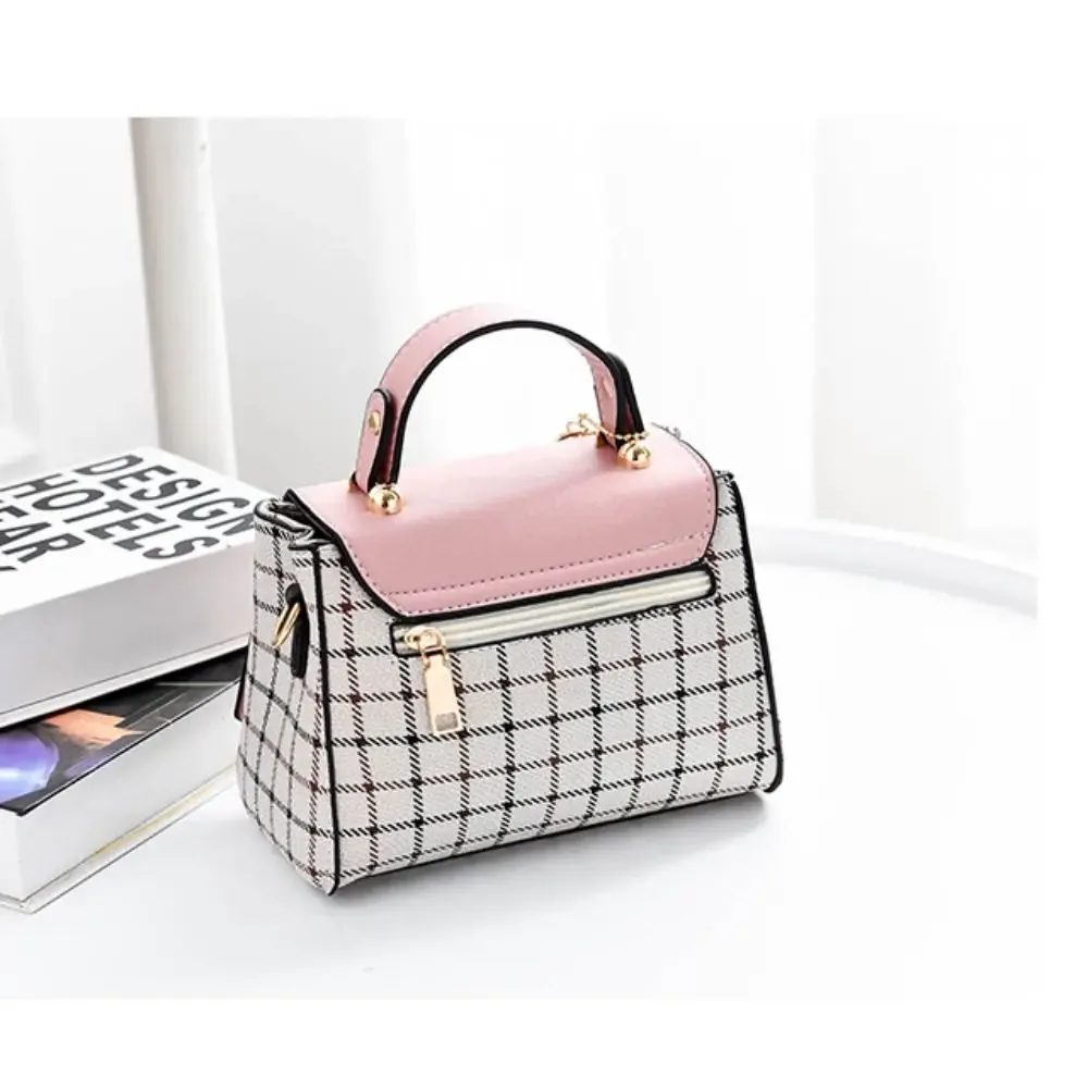 sac à main à motif écossais pour femmes, sac à bandoulière en cuir pu pour dames, sac à main à rabat strucflap initié, mode