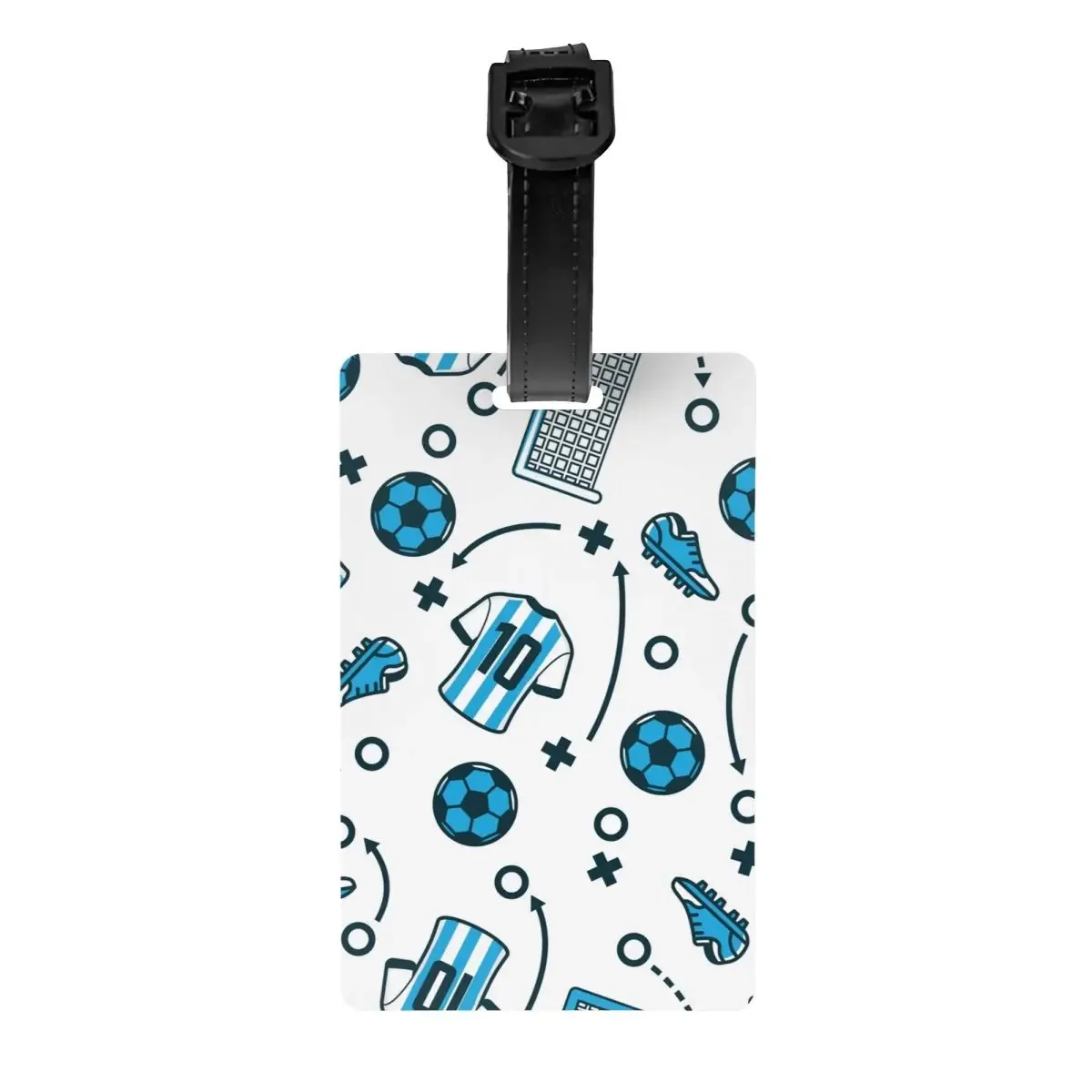 étiquette de bagage à impression soccerly personnalisée avec carte de visite, couverture de confidentialité, étiquette d'identification cool pour sac de voyage et valise
