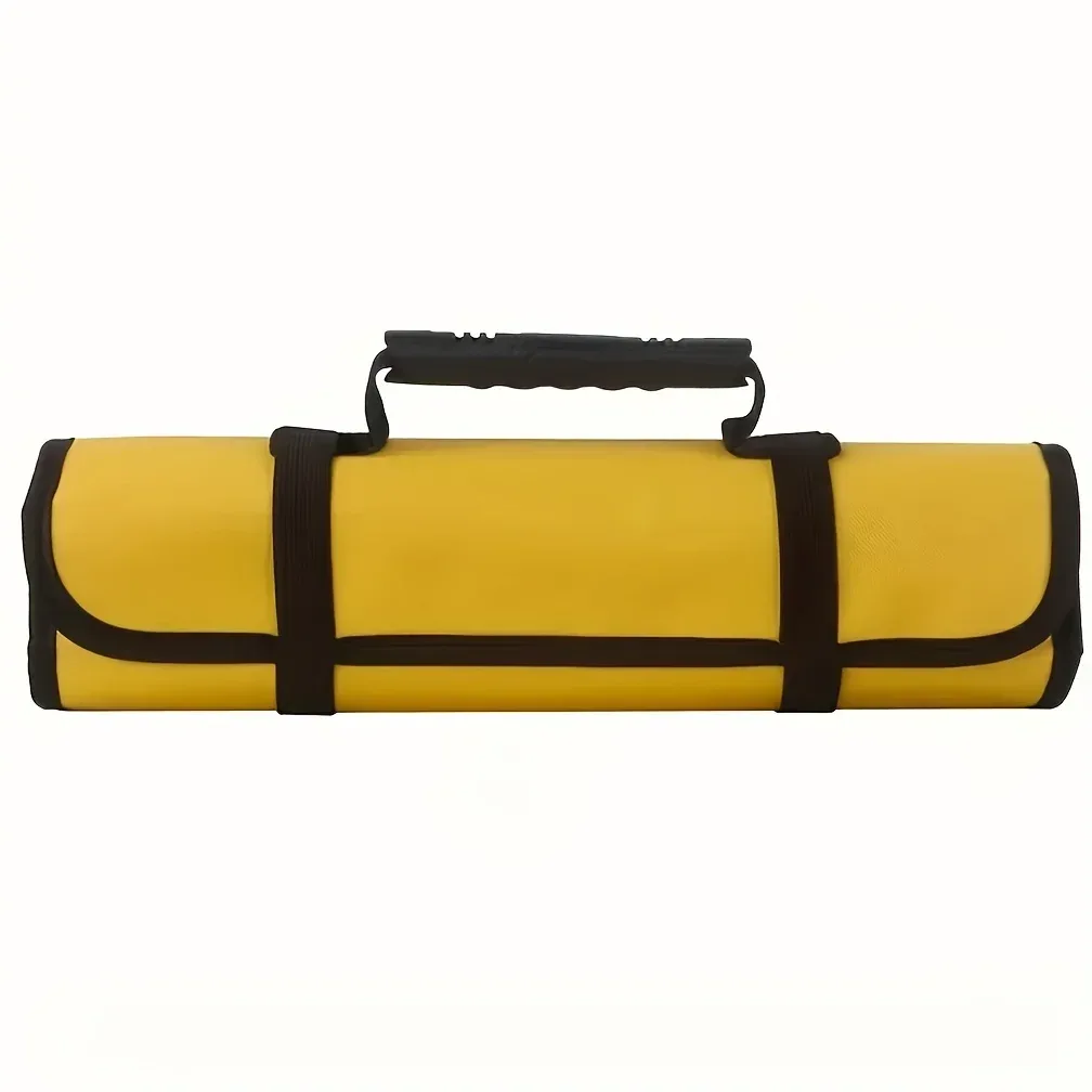 sac de rangement en toile oxford pour outils d'électricien, rouleau à main pliable, étanche, multi-poches, 22