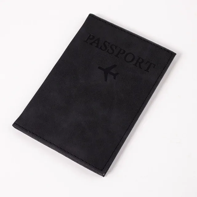 couverture de passeport en cuir pu pour hommes et femmes, étui de passeport de voyage avec carte du monde, organisateur-porte-carte de protection, couvertures de documents d'identité