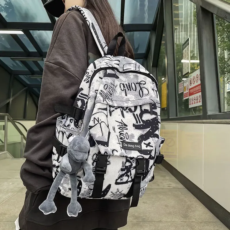 mode graffiti femmes sac à dos léger filles école sac à dos hommes et femmes voyage sacs à dos sac d'école pour garçon fille