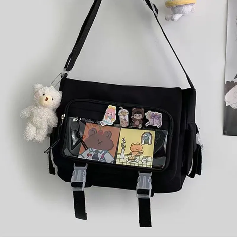 style japonais kawaii itabag pour poupées grands sacs à main nouveaux sacs d'école en nylon pour adolescentes fourre-tout sac à bandoulière jk sac à bandoulière