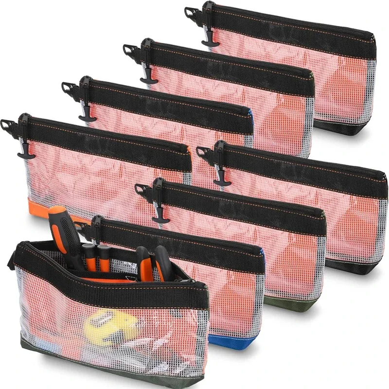sac de rangement étanche, sac à outils transparent en pvc, kit de matériel antistatique, sac de pièces portables, sac de travail pratique multifonctionnel