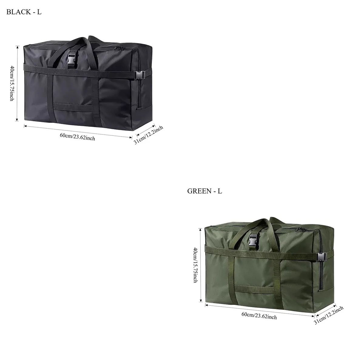 grand sac de voyage pliable et imperméable, sac à main durable, design peu encombrant pour valise à roulettes