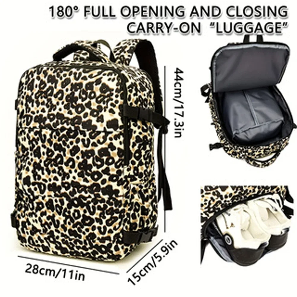 nouveau sac à dos imprimé léopard de grande capacité, sac à dos de voyage léger, valeur esthétique élevée, sac d'ordinateur de déplacement