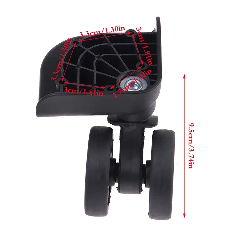 roues remplacement plastique pivotantes 360 degres noires accessoires voyage valise rechange utilisation longue durée