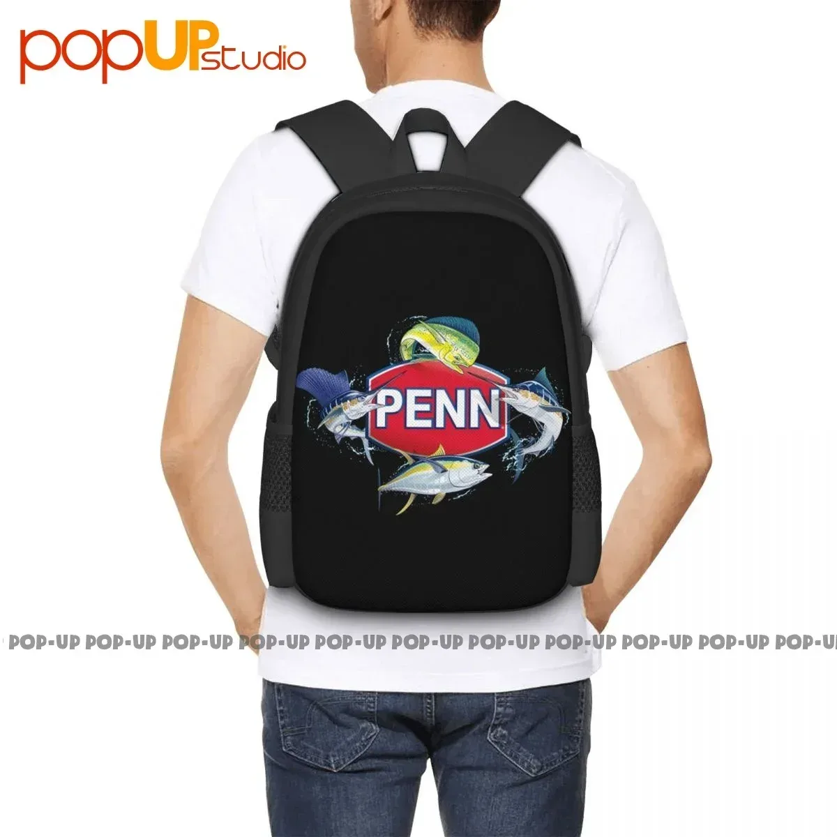 penn outils de pêche ligne moulinets tiges sac à dos grande capacité école art impression 3d sacs d'impression pour voyage