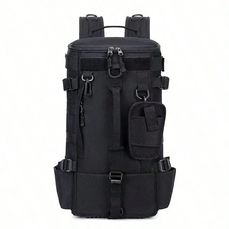 sac de matériel de pêche avec porte-canne, grand rangement, sac à dos de boîte de matériel pour transporter des matériel et des équipements de pêche, cadeaux pour hommes