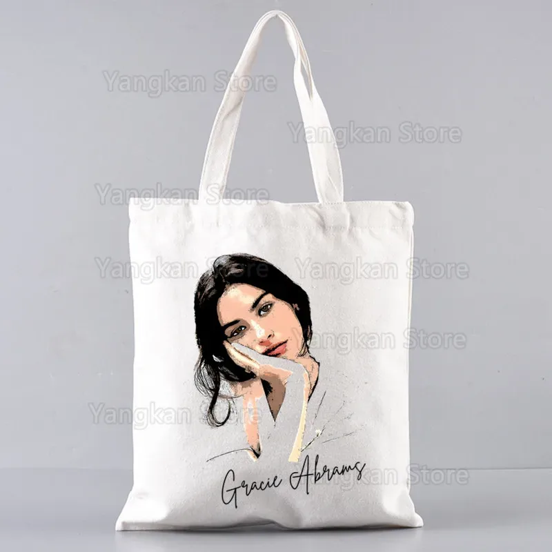 gracie abrams femmes toile sac fourre-tout eco sac à provisions grande capacité sac à bandoulière pour femmes femme pliable plage shopper sac