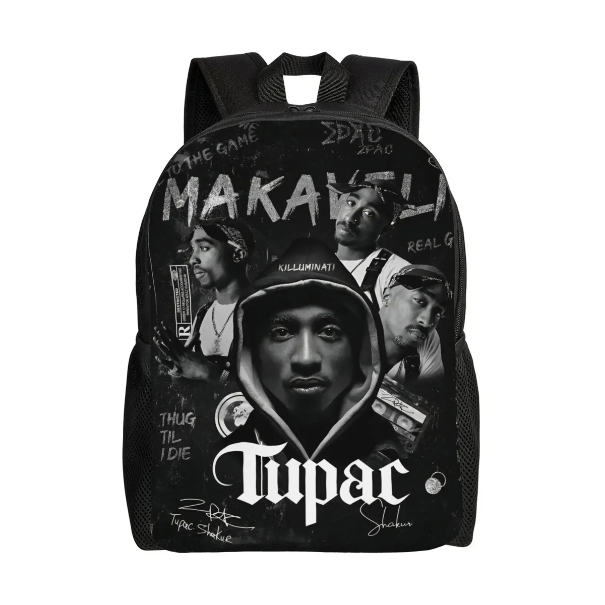 sac à dos populaire du rappeur 2pac pour hommes et femmes, sac à dos cool pour le lycée, la randonnée, les voyages, sac à dos en toile tupac pour l'université, cadeau